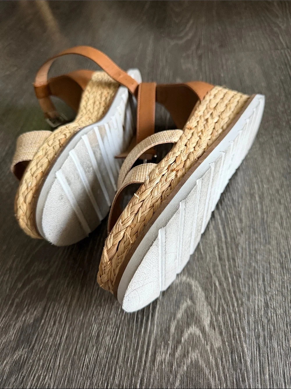 Dolce Vita Tan & Beige Espadrille Platform Sandals